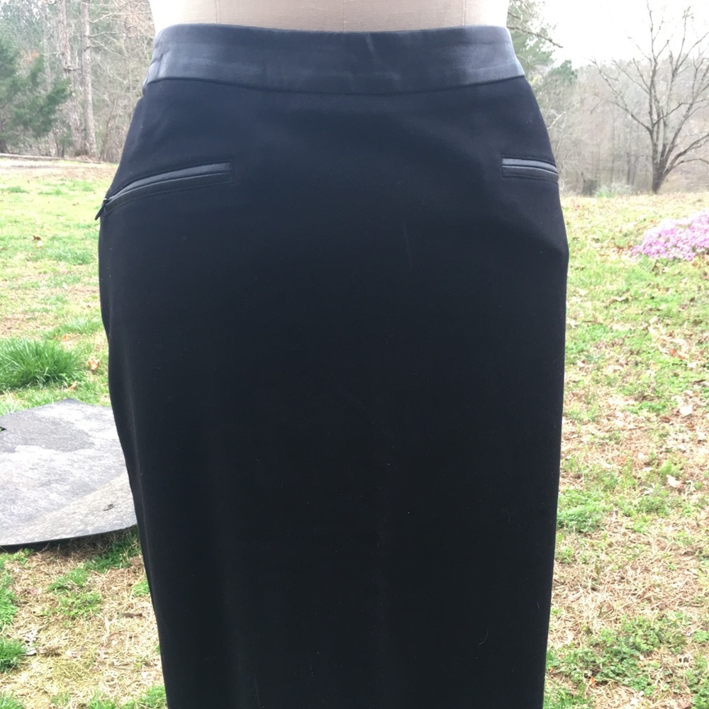 Talbots’s skirt with pleather trim